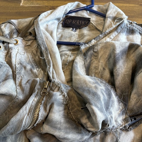 Lip Service Warbird Vintage Jacket Green Goth Unisex Underground Renaissance S - Picture 8 of 13